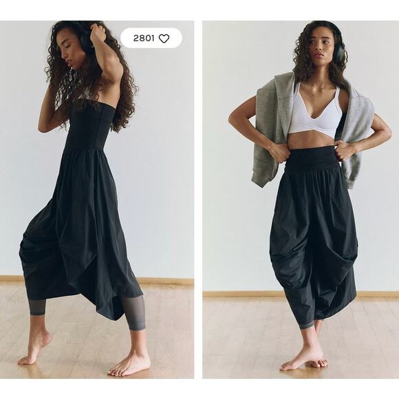 Free People FP Movement Black Way Back Convertible One Piece Small - Picture 1 of 11